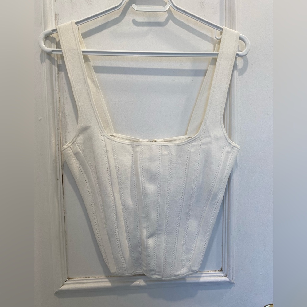 Dion Lee White Corset Tank Top